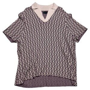 ASOS Aztec Designer Stretch Polo Cotton Tee Shirt Mens 3XL